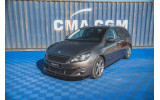 Дифузор на передній бампер Peugeot 308 MK2 рестайл вар. 2