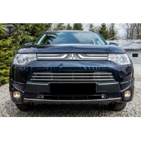 декоративна накладка (листя) переднього бампера MITSUBISHI OUTLANDER 2013-2016