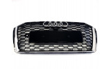 чорна з хром рамкою решітка для Audi A4 В9 у стилі RS4