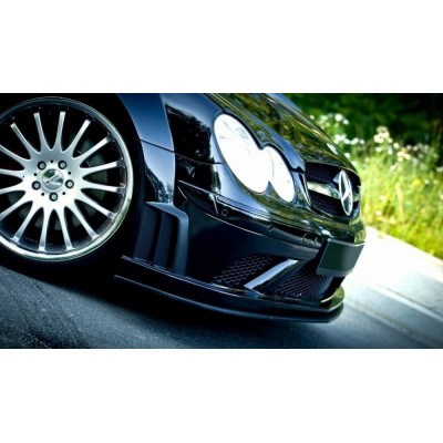 Дифузор переднього бампера Mercedes CLK W209 BLACK (SL BLACK SERIES стиль)