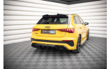 Вставка (дифузор) заднього бампера Audi RS3 8Y (чорний глянц.)