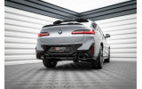 Центральний дифузор на задній бампер Street pro BMW X4 G02 FL M-pack