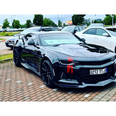 Листя на бічні пороги Chevrolet Camaro 6 ZL1 Style gloss black