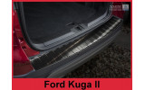 Чорне захисне листя на задній бампер Ford Kuga 2