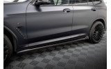 Бічні тюнінги накладки (листви) на пороги BMW X3 G01 M-Pack рестайл