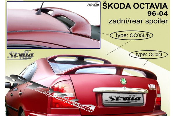 спойлер на заднє скло Skoda Octavia I на три кріплення