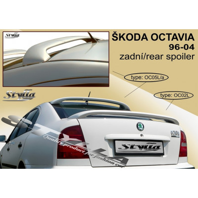 спойлер на заднє скло Skoda Octavia I на два кріплення