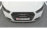 Тюнінговий дифузор переднього бампера Audi A6 C7 Ultra рестайл