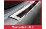 Накладка на бампер із загином Mercedes GLE C292 сталь+carbon red