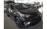 Накладка на бампер із загином та ребрами Toyota Rav4 IV FL