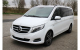 Накладка на бампер із загином Mercedes V W447/Vito III (сталь+carbon red)