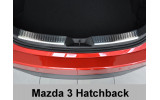 Накладка на бампер із загином та ребрами Mazda 3 Hatchback