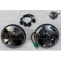 LED фари передні Land Rover Defender (чорні) 30W