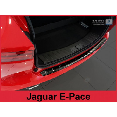 Захисна накладка на бампер із загином Jaguar E-Pace чорна