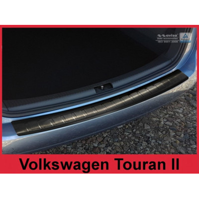 Захисна накладка на бампер із загином Volkswagen Touran II чорна