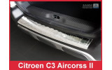 захисна накладка на бампер із загином та ребрами Citroen C3 Aircorss II