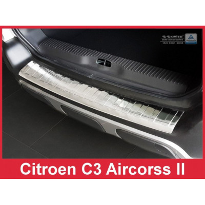 захисна накладка на бампер із загином та ребрами Citroen C3 Aircorss II