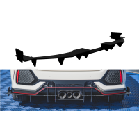 Дифузор заднього бампера Racing Honda Civic X Type R з ребрами