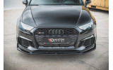 Спліттер переднього бампера Audi RS3 8V FL Sportback післярестайл вер.3