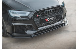 Спліттер переднього бампера Audi RS3 8V FL Sportback післярестайл вер.3