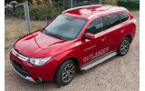 Рейлінги Mitsubishi Outlander III срібні