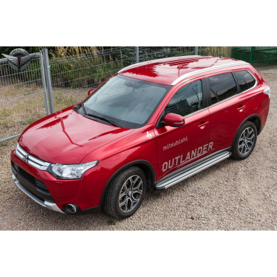 Рейлінги Mitsubishi Outlander III срібні