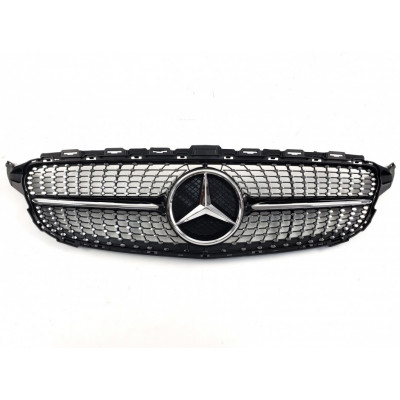 решітка радіаторна для Mercedes C-Class W205 (Diamond Black)