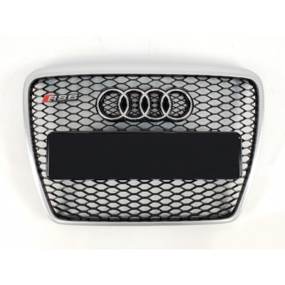 центральна чорна решітка радіатора для Audi A6 C6 у стилі RS
