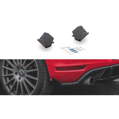 Комплект бічних накладок Racing на задній бампер VW Golf 6 GTI