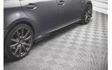 Бічні листя під пороги Lexus GS МК4 F-Sport, чорні глянцеві