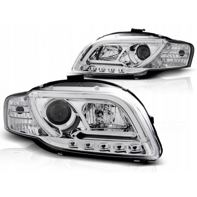 Оптика передня (фари тюнінг) AUDI A4 B7 TUBE LIGHT CHROME