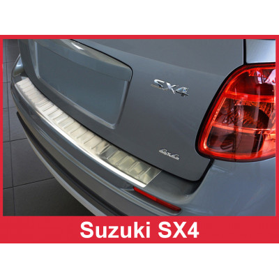 Накладка на бампер із загином та ребрами Suzuki SX4/Fiat Sedici