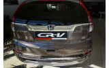 Накладка на бампер із загином та ребрами Honda CR-V IV FL