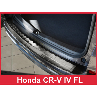 Накладка на бампер із загином та ребрами Honda CR-V IV FL