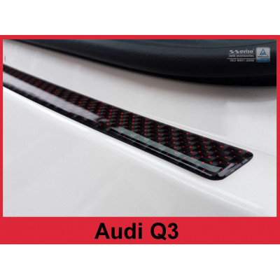 Накладка бампера AUDI Q3 Sedan Carbon (red)