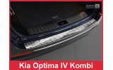 Накладка на бампер із загином та ребрами Kia Optima IV Combi