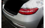 Накладка на бампер із загином Mercedes GLE C292 чорна сталь+carbon red