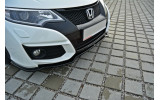 Тюнінговий дифузор під передній бампер Honda Civic MK9 рестайл