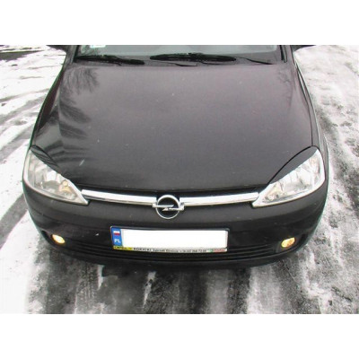 вії (накладки на фари) Opel Corsa C (пластик)