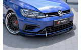 Спліттер гібридний для переднього бампера VW Golf MK7 R/R-Line рестайл