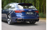 Центральний дифузор заднього бампера Audi RS4 B9 Avant