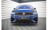 Тюнінговий спойлер на передній бампер VW Tiguan MK2 рестайл R версія