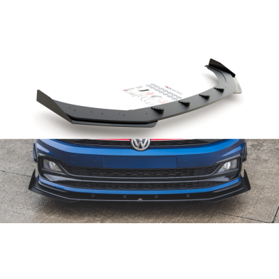 Дифузор + бічні накладки під передній бампер RACING VW Polo 6 GTI