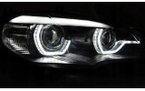 LED фари передні BMW X5 E70 3D angel eyes (XENON OEM)