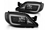 Чорні тюнінг передні фари SUBARU IMPREZA III GH TUBE LIGHT