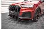 Тюнінговий дифузор на передній бампер Audi SQ7/Q7 S-line MK2 (4M) FL, глянсовий