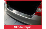 Накладка на бампер із загином та ребрами Skoda Rapid