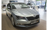 Накладка на бампер із загином та ребрами Skoda Superb III Liftback