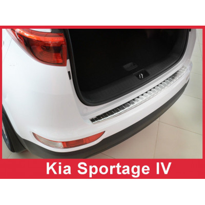 Накладка на бампер із загином та ребрами Kia Sportage IV