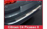 Накладка на бампер з ребрами та загином Citroen C4 Picasso 2